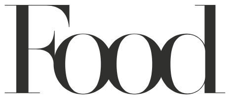 A stylized logo featuring the word 'Food' in large, bold letters with a modern font.